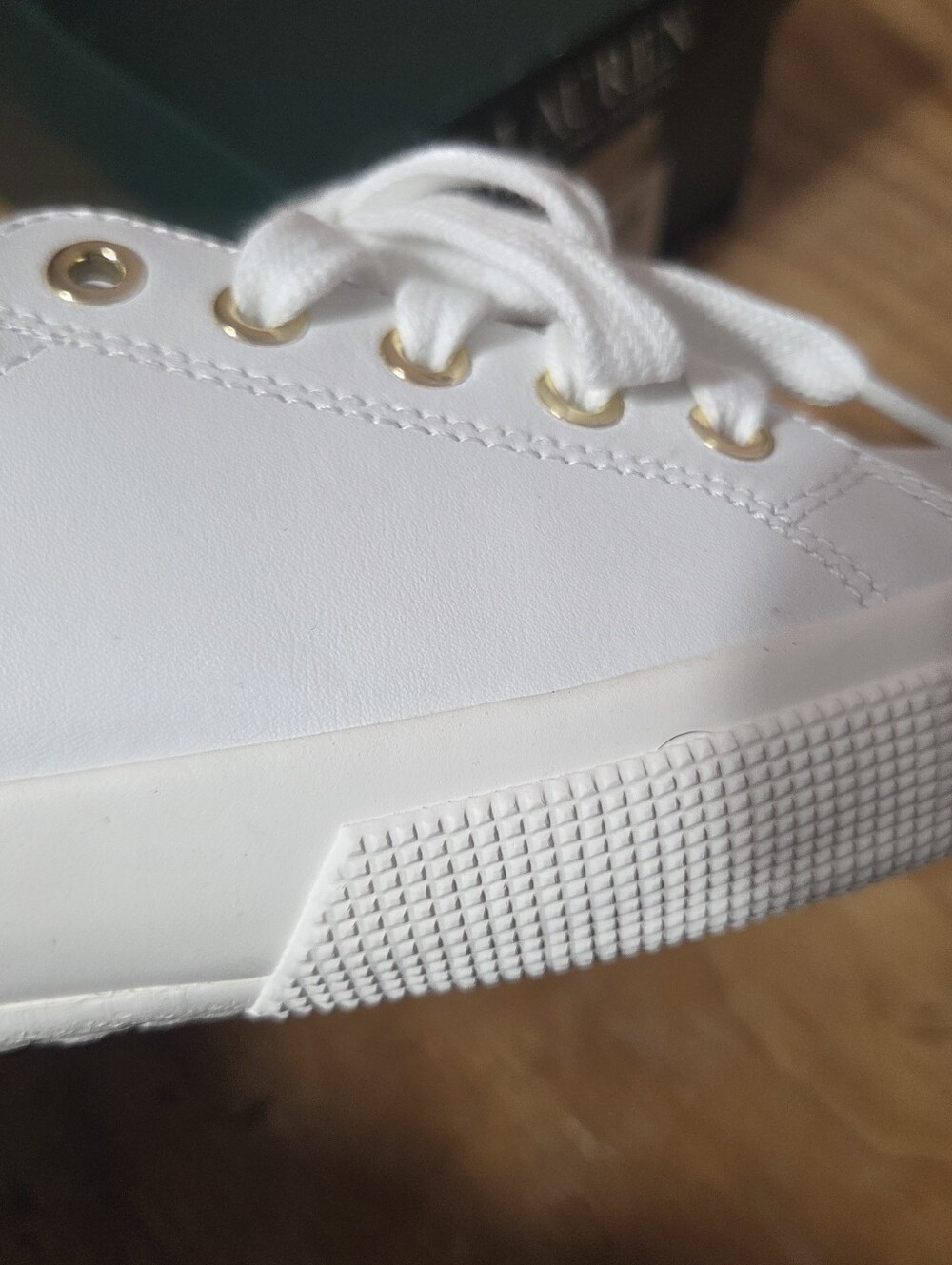 Lauren Ralph Lauren Jolie White Action Leather Sneakers Womens Size 8B Preppy - Picture 11 of 11